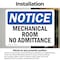 Signmission Mechanical Room No Admittance OSHA Notice Sign, Vinyl Decal, 10in W x 7in L, 2PK OS-2PACK-NS-D-710-L-14174 - alternate 3